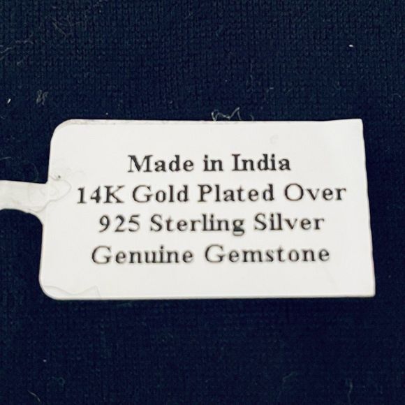 NWT Sz 7 The Seven Chakras 14K Gold Plated Over Sterling silver ring from India - Picture 7 of 13